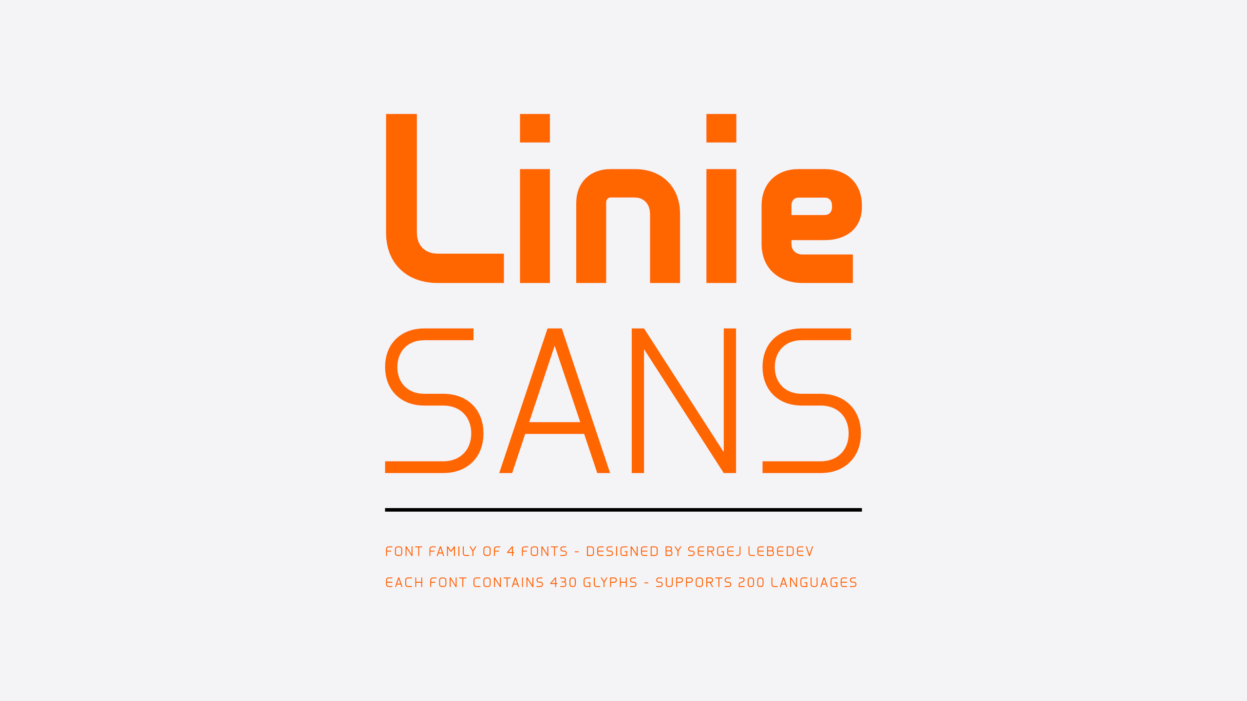 Font Design - Linie Sans Schriftfamilie