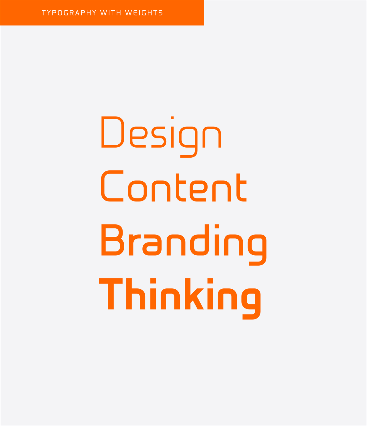 Typografie in verschiedenen Schriftschnitten.